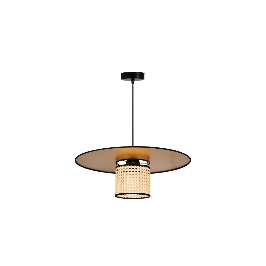 Duolla - Κρεμαστό φωτιστικό οροφής TOKYO RATTAN 1xE27/15W/230V διάμετρος 50 cm χρυσό/rattan