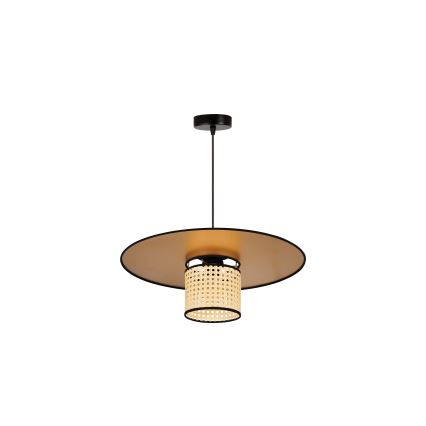 Duolla - Κρεμαστό φωτιστικό οροφής TOKYO RATTAN 1xE27/15W/230V διάμετρος 50 cm χρυσό/rattan