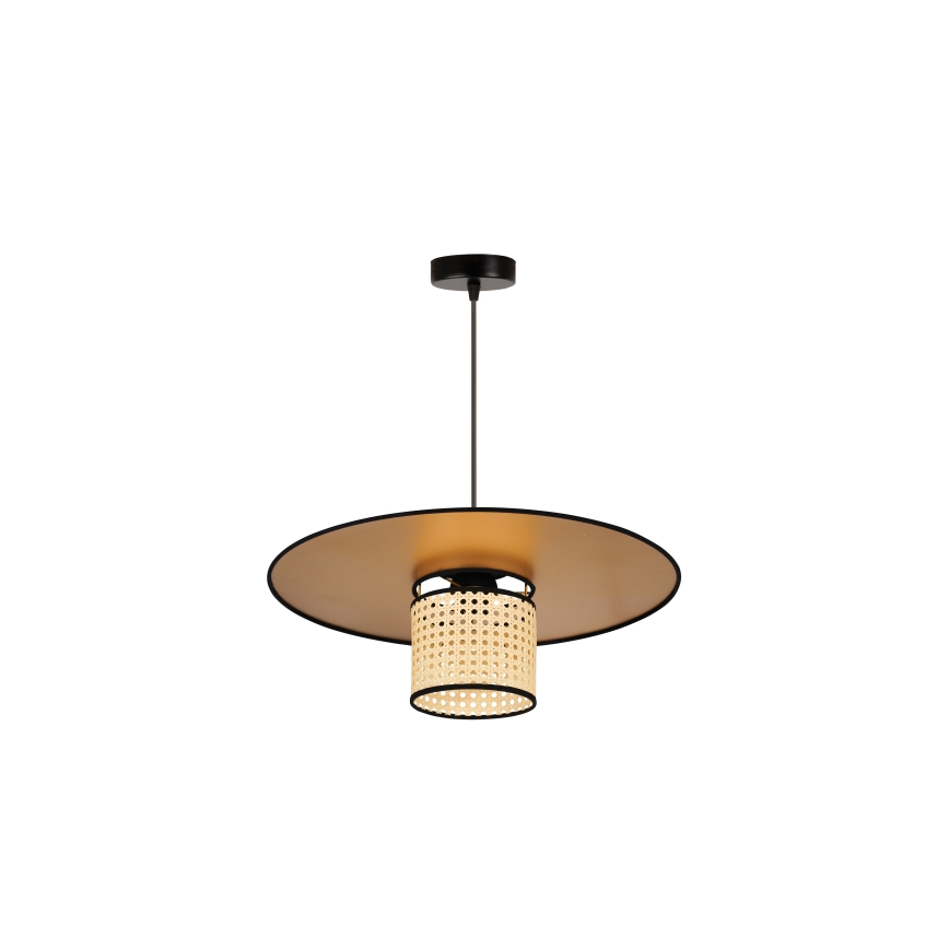 Duolla - Κρεμαστό φωτιστικό οροφής TOKYO RATTAN 1xE27/15W/230V διάμετρος 50 cm χρυσό/rattan