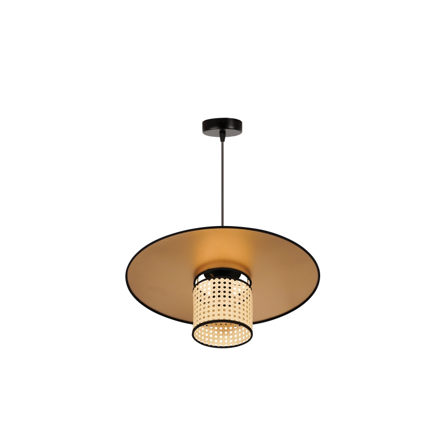 Duolla - Κρεμαστό φωτιστικό οροφής TOKYO RATTAN 1xE27/15W/230V διάμετρος 50 cm χρυσό/rattan