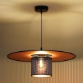 Duolla - Κρεμαστό φωτιστικό οροφής TOKYO SHINY 1xE27/15W/230V διάμετρος 50 cm μαύρο/χαλκός