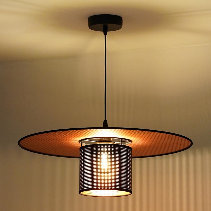 Duolla - Κρεμαστό φωτιστικό οροφής TOKYO SHINY 1xE27/15W/230V διάμετρος 50 cm μαύρο/χαλκός