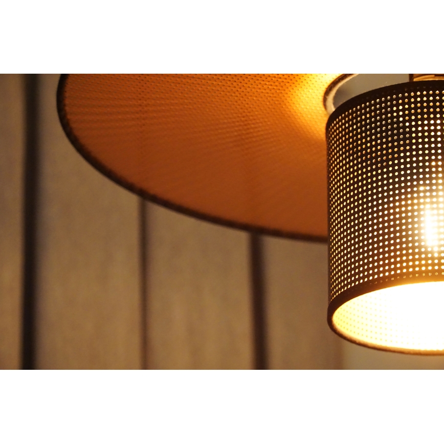 Duolla - Κρεμαστό φωτιστικό οροφής TOKYO SHINY 1xE27/15W/230V διάμετρος 50 cm μαύρο/χαλκός