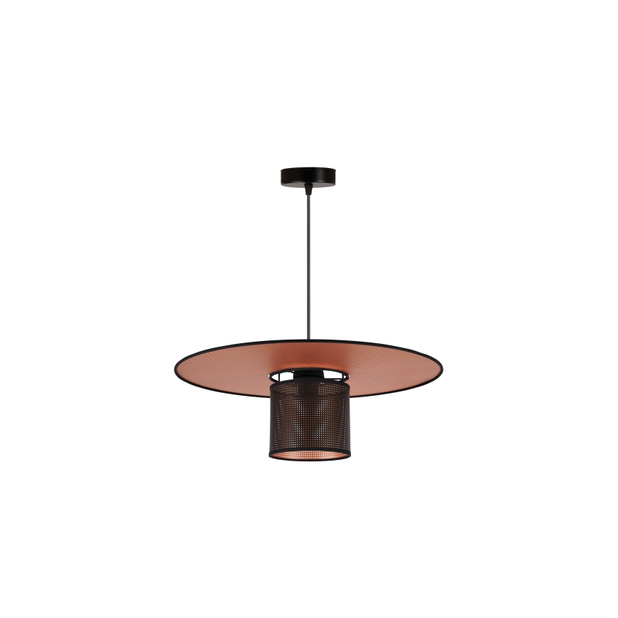 Duolla - Κρεμαστό φωτιστικό οροφής TOKYO SHINY 1xE27/15W/230V διάμετρος 50 cm μαύρο/χαλκός