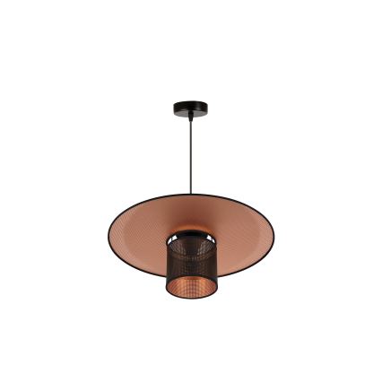 Duolla - Κρεμαστό φωτιστικό οροφής TOKYO SHINY 1xE27/15W/230V διάμετρος 50 cm μαύρο/χαλκός