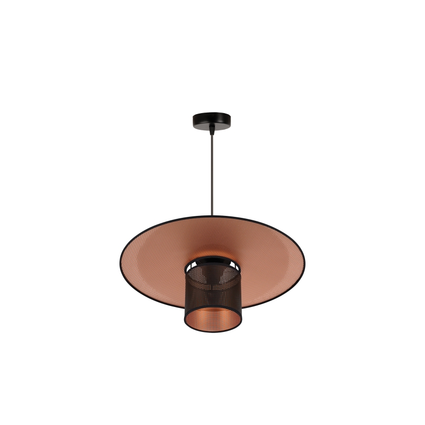 Duolla - Κρεμαστό φωτιστικό οροφής TOKYO SHINY 1xE27/15W/230V διάμετρος 50 cm μαύρο/χαλκός