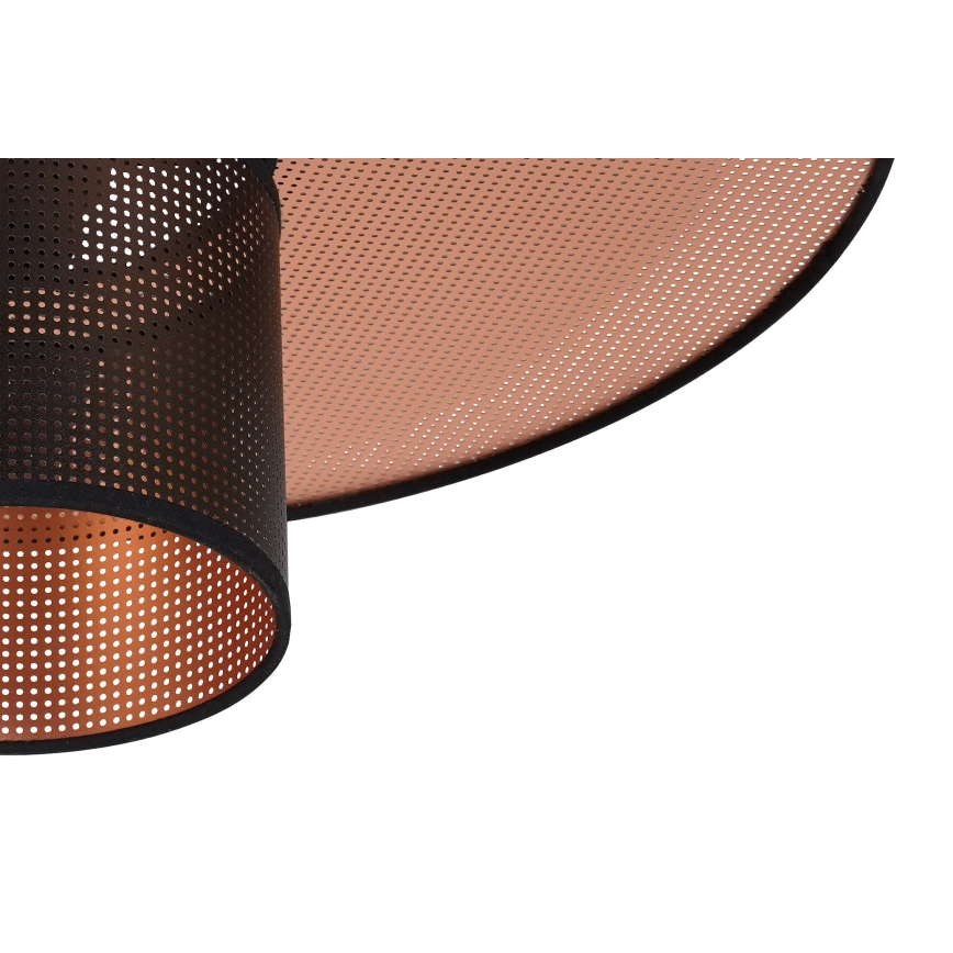 Duolla - Κρεμαστό φωτιστικό οροφής TOKYO SHINY 1xE27/15W/230V διάμετρος 50 cm μαύρο/χαλκός