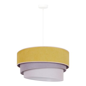 Duolla - Κρεμαστό φωτιστικό οροφής TRIO 1xE27/15W/230V διάμετρος 45 cm κίτρινο/γκρι/λευκό