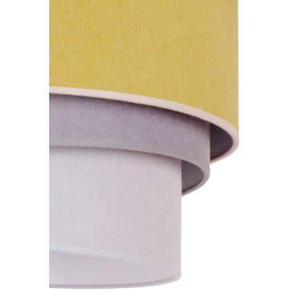 Duolla - Κρεμαστό φωτιστικό οροφής TRIO 1xE27/15W/230V διάμετρος 45 cm κίτρινο/γκρι/λευκό