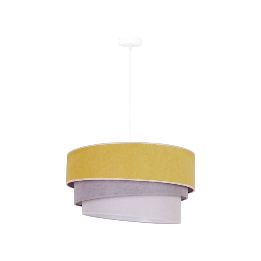 Duolla - Κρεμαστό φωτιστικό οροφής TRIO 1xE27/15W/230V διάμετρος 45 cm κίτρινο/γκρι/λευκό