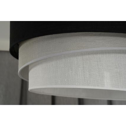 Duolla - Κρεμαστό φωτιστικό οροφής TRIO 1xE27/15W/230V διάμετρος 45 cm μαύρο/γκρι/λευκό