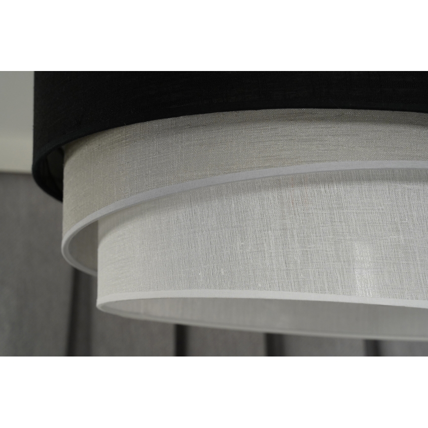 Duolla - Κρεμαστό φωτιστικό οροφής TRIO 1xE27/15W/230V διάμετρος 45 cm μαύρο/γκρι/λευκό
