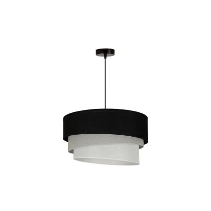 Duolla - Κρεμαστό φωτιστικό οροφής TRIO 1xE27/15W/230V διάμετρος 45 cm μαύρο/γκρι/λευκό