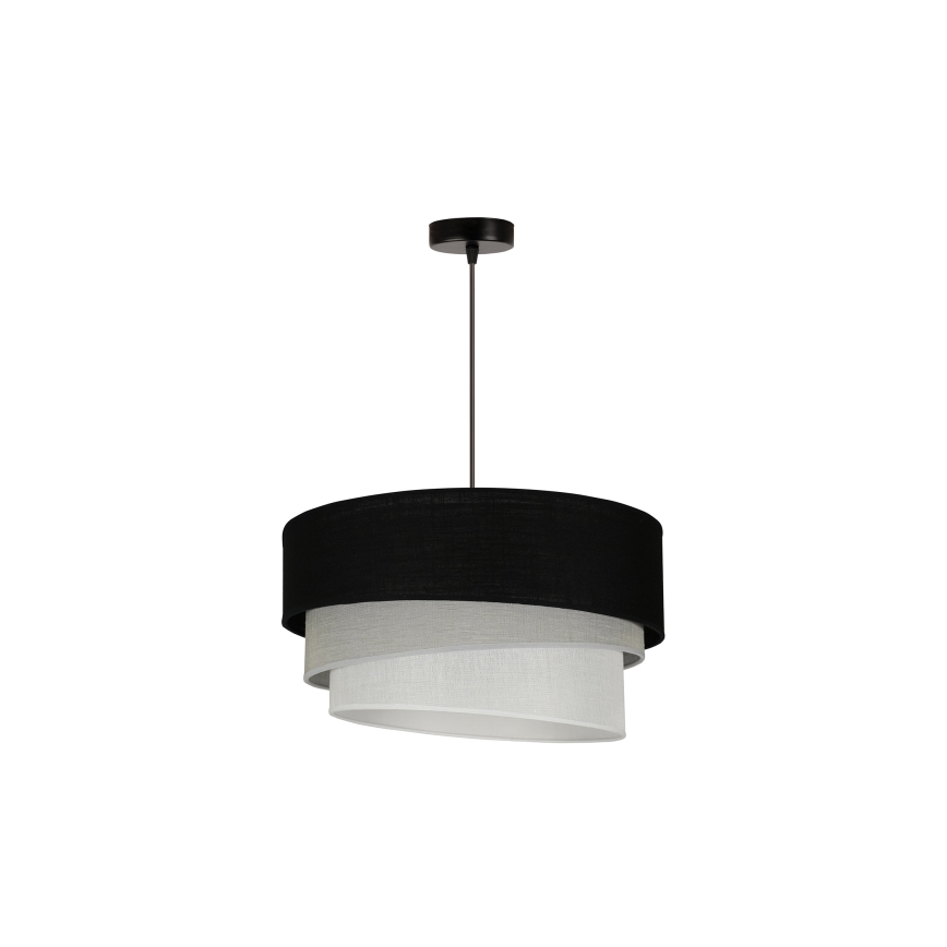 Duolla - Κρεμαστό φωτιστικό οροφής TRIO 1xE27/15W/230V διάμετρος 45 cm μαύρο/γκρι/λευκό