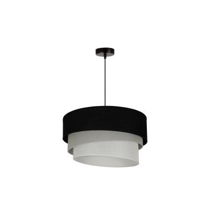 Duolla - Κρεμαστό φωτιστικό οροφής TRIO 1xE27/15W/230V διάμετρος 45 cm μαύρο/γκρι/λευκό
