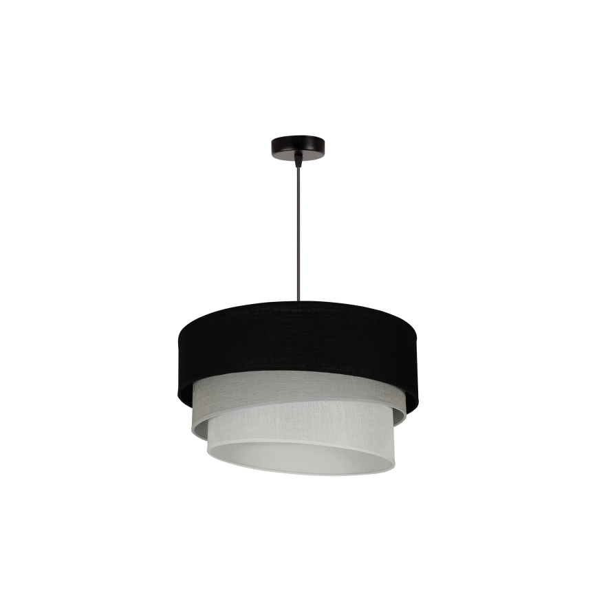 Duolla - Κρεμαστό φωτιστικό οροφής TRIO 1xE27/15W/230V διάμετρος 45 cm μαύρο/γκρι/λευκό