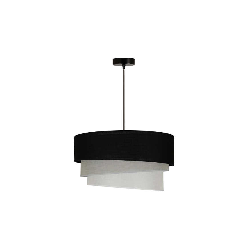Duolla - Κρεμαστό φωτιστικό οροφής TRIO 1xE27/15W/230V διάμετρος 45 cm μαύρο/γκρι/λευκό