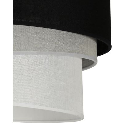 Duolla - Κρεμαστό φωτιστικό οροφής TRIO 1xE27/15W/230V διάμετρος 45 cm μαύρο/γκρι/λευκό