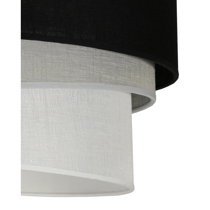 Duolla - Κρεμαστό φωτιστικό οροφής TRIO 1xE27/15W/230V διάμετρος 45 cm μαύρο/γκρι/λευκό