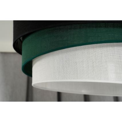Duolla - Κρεμαστό φωτιστικό οροφής TRIO 1xE27/15W/230V διάμετρος 45 cm μαύρο/πράσινο/λευκό