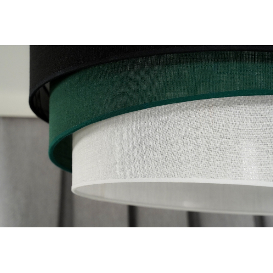 Duolla - Κρεμαστό φωτιστικό οροφής TRIO 1xE27/15W/230V διάμετρος 45 cm μαύρο/πράσινο/λευκό