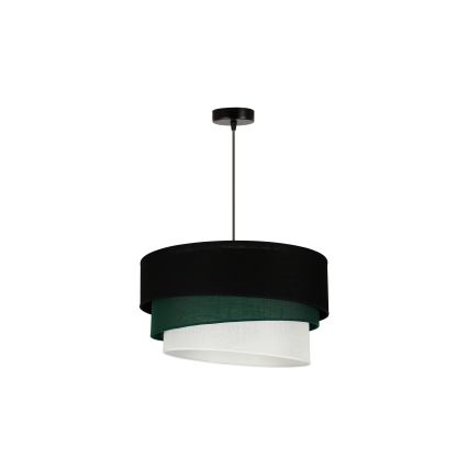 Duolla - Κρεμαστό φωτιστικό οροφής TRIO 1xE27/15W/230V διάμετρος 45 cm μαύρο/πράσινο/λευκό
