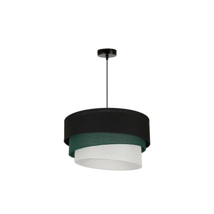 Duolla - Κρεμαστό φωτιστικό οροφής TRIO 1xE27/15W/230V διάμετρος 45 cm μαύρο/πράσινο/λευκό