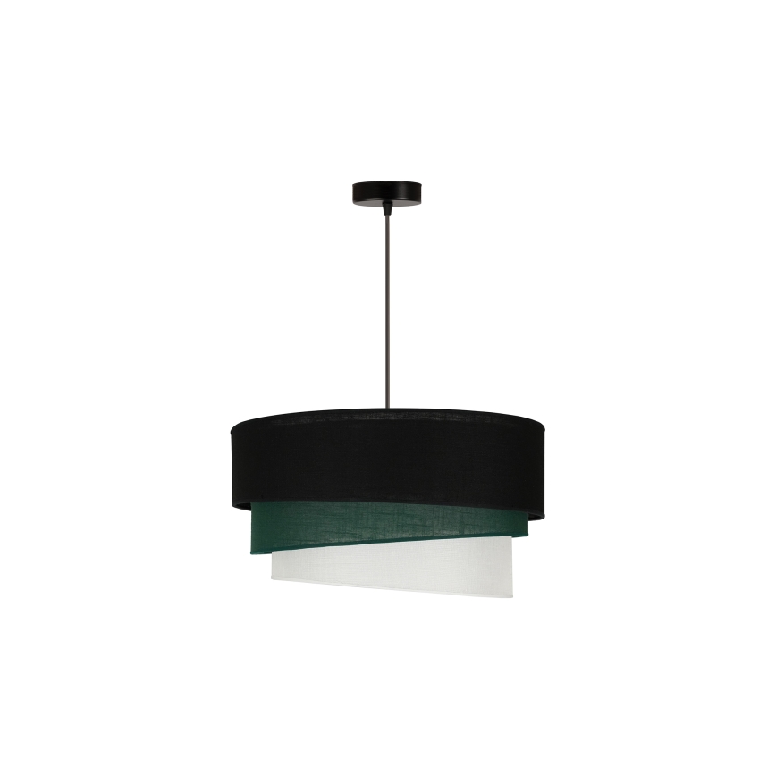 Duolla - Κρεμαστό φωτιστικό οροφής TRIO 1xE27/15W/230V διάμετρος 45 cm μαύρο/πράσινο/λευκό