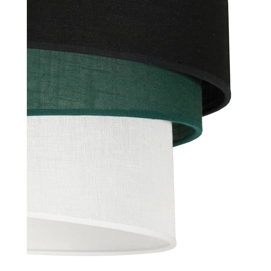 Duolla - Κρεμαστό φωτιστικό οροφής TRIO 1xE27/15W/230V διάμετρος 45 cm μαύρο/πράσινο/λευκό