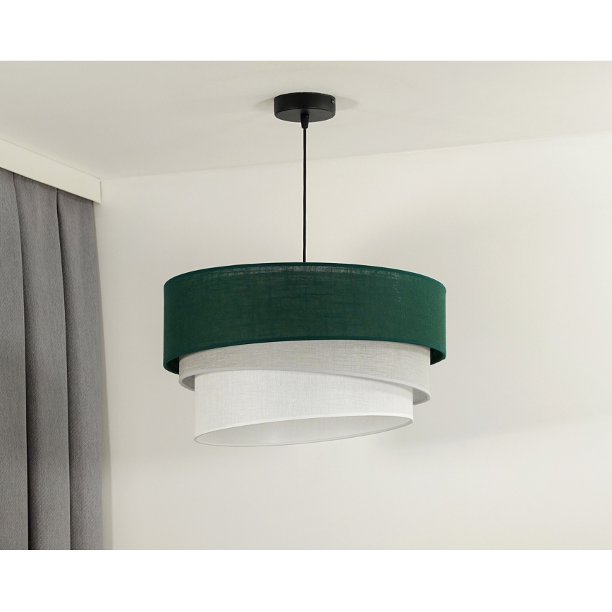Duolla - Κρεμαστό φωτιστικό οροφής TRIO 1xE27/15W/230V διάμετρος 45 cm πράσινο/γκρι/λευκό