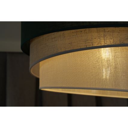 Duolla - Κρεμαστό φωτιστικό οροφής TRIO 1xE27/15W/230V διάμετρος 45 cm πράσινο/γκρι/λευκό