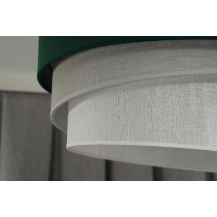 Duolla - Κρεμαστό φωτιστικό οροφής TRIO 1xE27/15W/230V διάμετρος 45 cm πράσινο/γκρι/λευκό