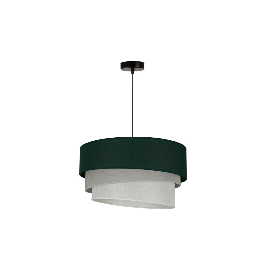 Duolla - Κρεμαστό φωτιστικό οροφής TRIO 1xE27/15W/230V διάμετρος 45 cm πράσινο/γκρι/λευκό