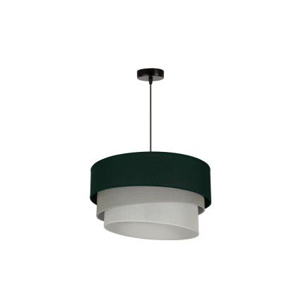 Duolla - Κρεμαστό φωτιστικό οροφής TRIO 1xE27/15W/230V διάμετρος 45 cm πράσινο/γκρι/λευκό