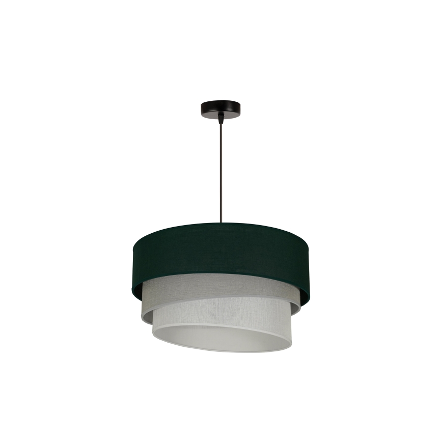 Duolla - Κρεμαστό φωτιστικό οροφής TRIO 1xE27/15W/230V διάμετρος 45 cm πράσινο/γκρι/λευκό