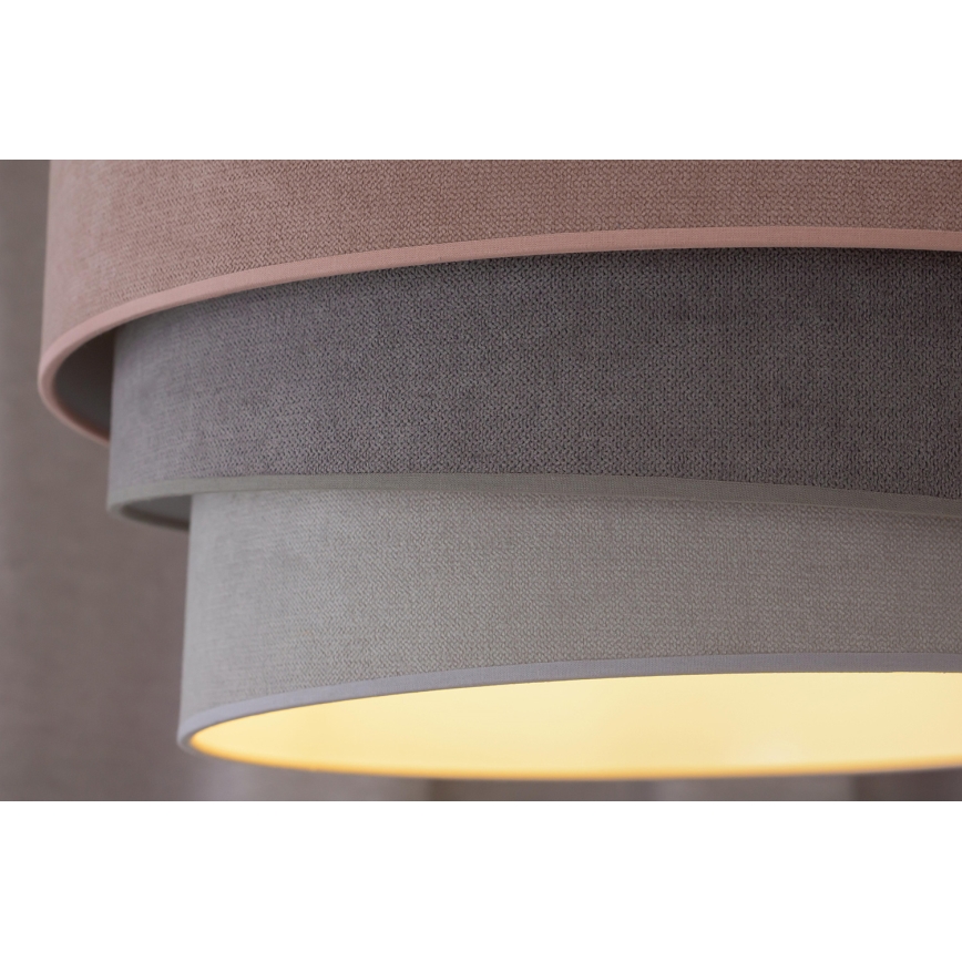 Duolla - Κρεμαστό φωτιστικό οροφής TRIO 1xE27/15W/230V διάμετρος 45 cm ροζ/γκρι/λευκό