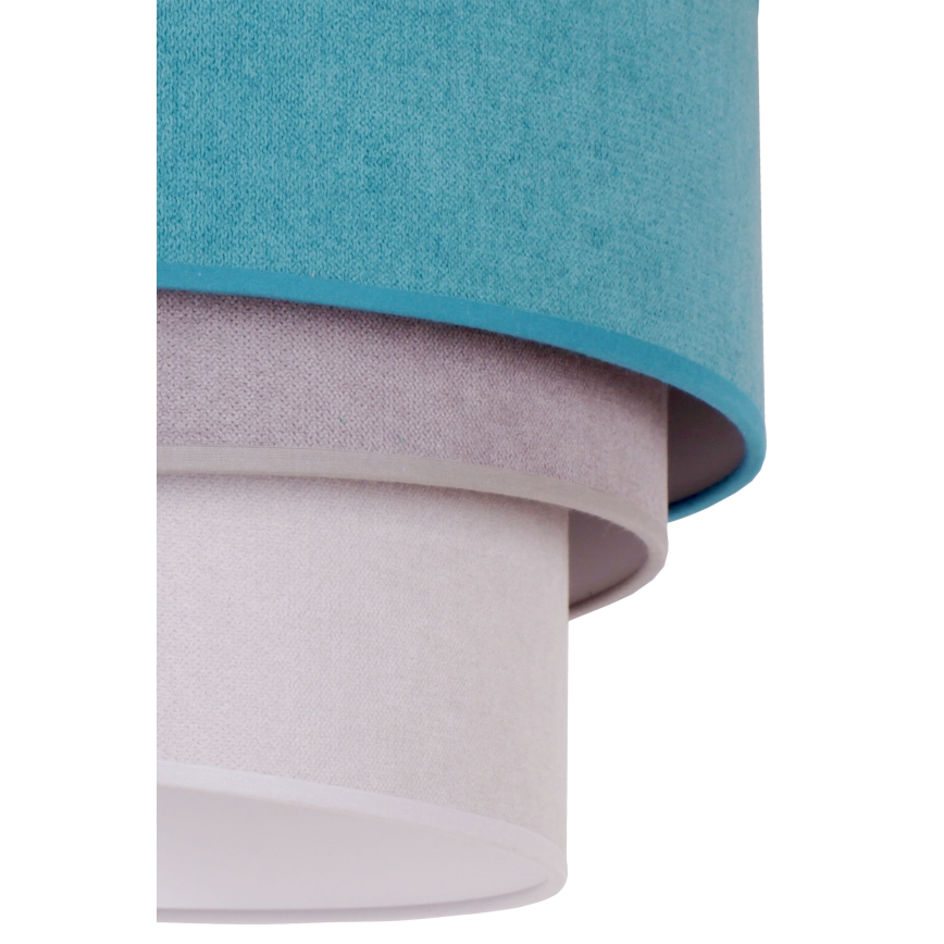 Duolla - Κρεμαστό φωτιστικό οροφής TRIO 1xE27/15W/230V διάμετρος 45 cm τουρκουάζ/γκρι/λευκό