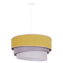 Duolla - Κρεμαστό φωτιστικό οροφής TRIO 1xE27/15W/230V κίτρινο/γκρι/λευκό
