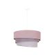 Duolla - Κρεμαστό φωτιστικό οροφής TRIO 1xE27/15W/230V ροζ/γκρι/λευκό