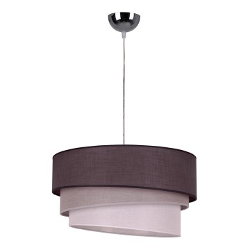 Duolla - Κρεμαστό φωτιστικό οροφής TRIO 1xE27/40W/230V διάμετρος 45 cm ανθρακί/γκρι/λευκό