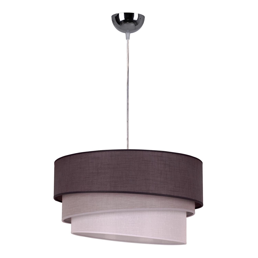 Duolla - Κρεμαστό φωτιστικό οροφής TRIO 1xE27/40W/230V διάμετρος 45 cm ανθρακί/γκρι/λευκό