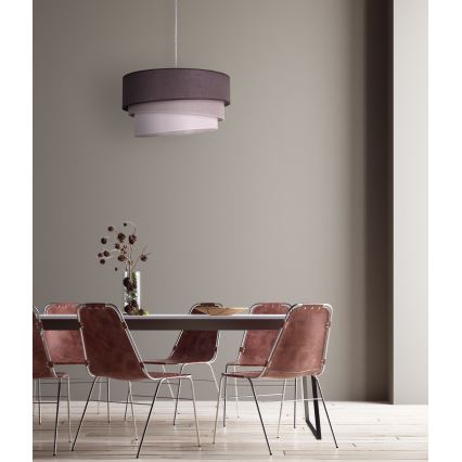 Duolla - Κρεμαστό φωτιστικό οροφής TRIO 1xE27/40W/230V διάμετρος 45 cm ανθρακί/γκρι/λευκό
