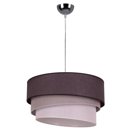 Duolla - Κρεμαστό φωτιστικό οροφής TRIO 1xE27/40W/230V διάμετρος 45 cm ανθρακί/γκρι/λευκό
