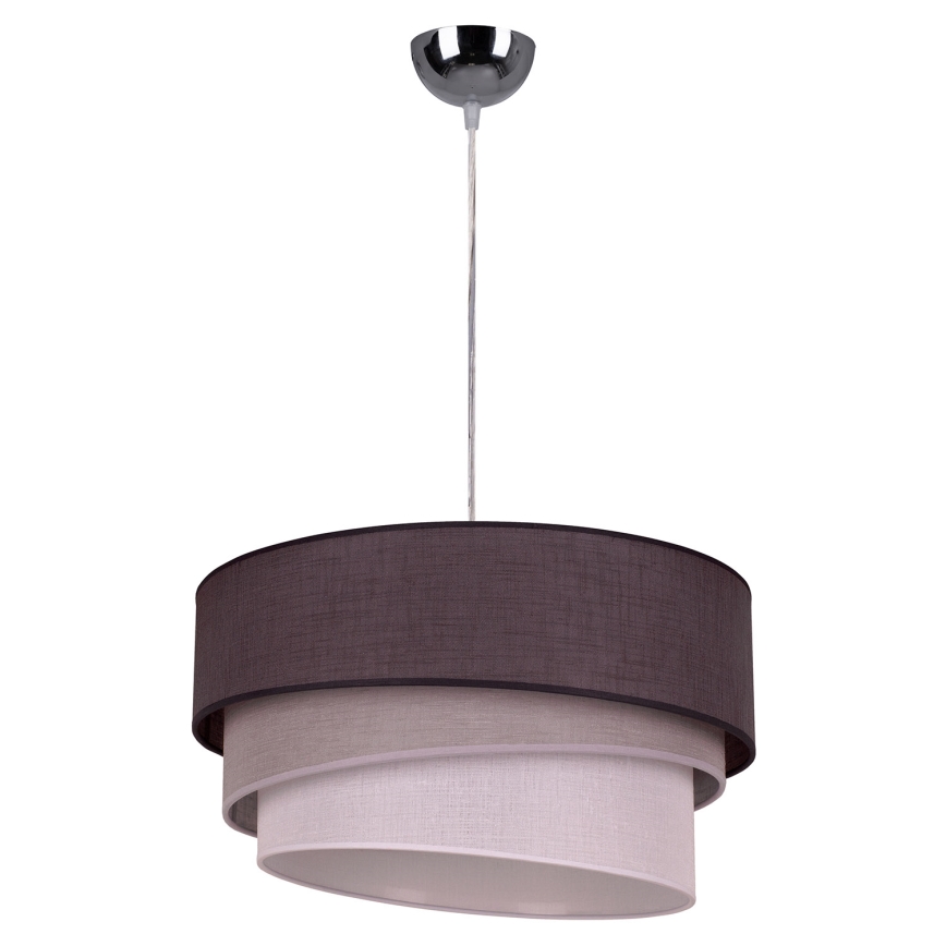 Duolla - Κρεμαστό φωτιστικό οροφής TRIO 1xE27/40W/230V διάμετρος 45 cm ανθρακί/γκρι/λευκό