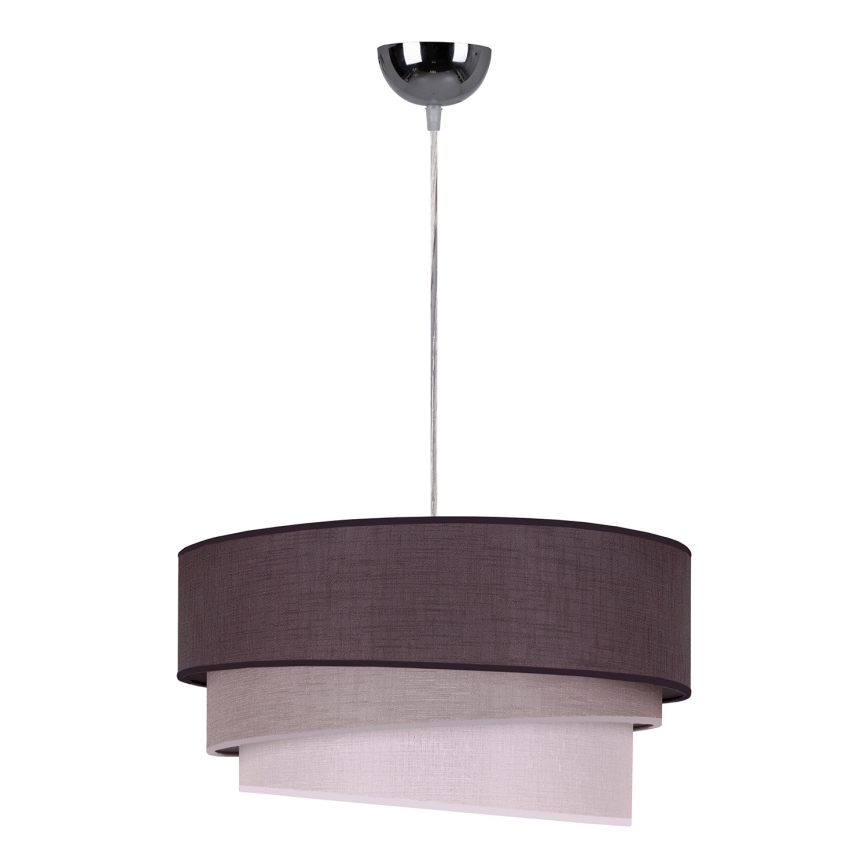 Duolla - Κρεμαστό φωτιστικό οροφής TRIO 1xE27/40W/230V διάμετρος 45 cm ανθρακί/γκρι/λευκό