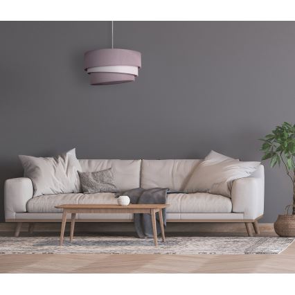 Duolla - Κρεμαστό φωτιστικό οροφής TRIO 1xE27/40W/230V διάμετρος 45 cm γκρι/λευκό