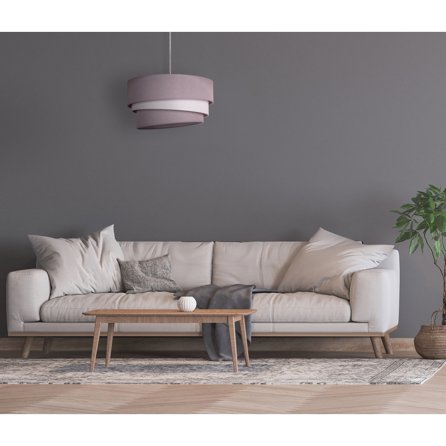 Duolla - Κρεμαστό φωτιστικό οροφής TRIO 1xE27/40W/230V διάμετρος 45 cm γκρι/λευκό