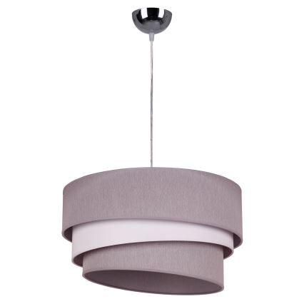 Duolla - Κρεμαστό φωτιστικό οροφής TRIO 1xE27/40W/230V διάμετρος 45 cm γκρι/λευκό
