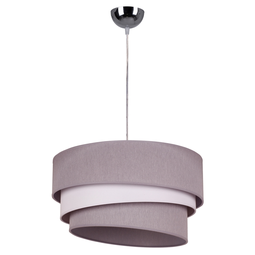 Duolla - Κρεμαστό φωτιστικό οροφής TRIO 1xE27/40W/230V διάμετρος 45 cm γκρι/λευκό