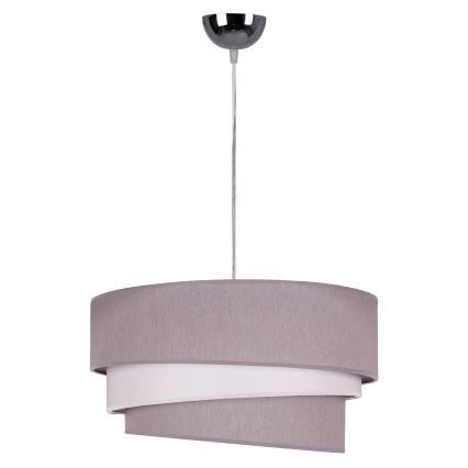 Duolla - Κρεμαστό φωτιστικό οροφής TRIO 1xE27/40W/230V διάμετρος 45 cm γκρι/λευκό